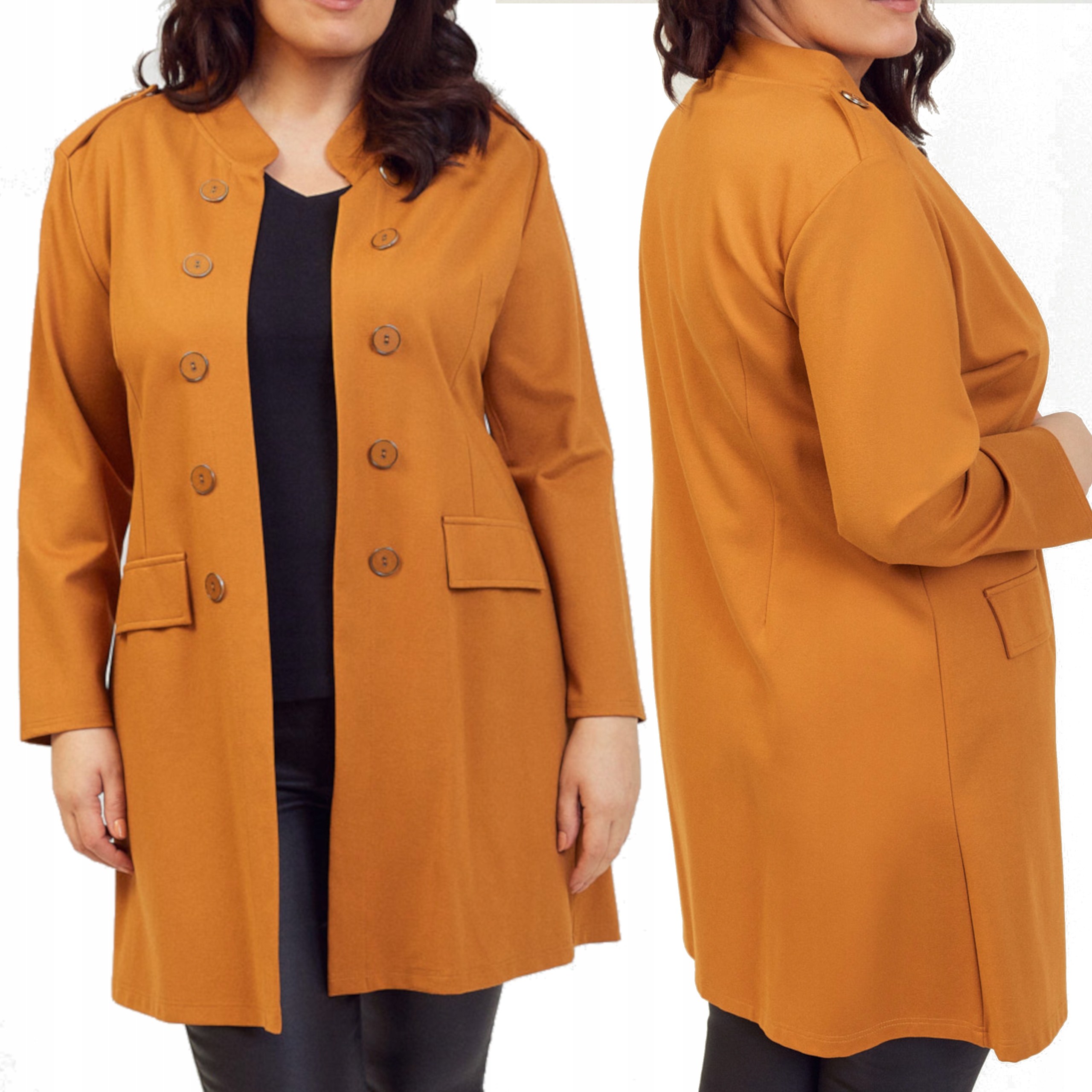 Dámský jarní podzimní kabát Elegantní Kabátek Plus Size