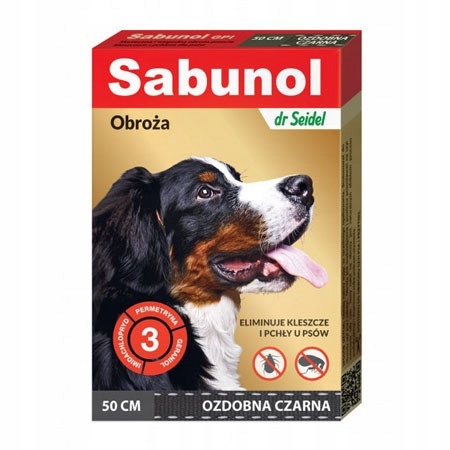 

Sabunol Obroża ozdobna dla psa 50cm - czarna