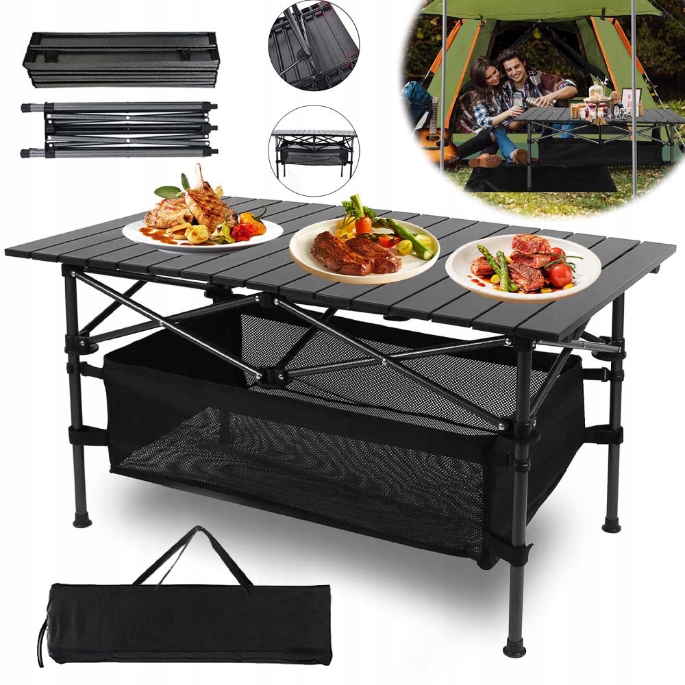 Stolik Składany Turystyczny Kempingowy Balkonowy Stoliczek Duży 55*96*48CM