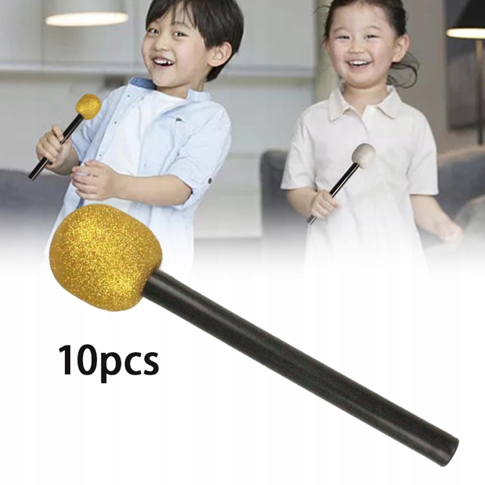 Rekwizyt do mikrofonu Złotoróżowy Kolor biały