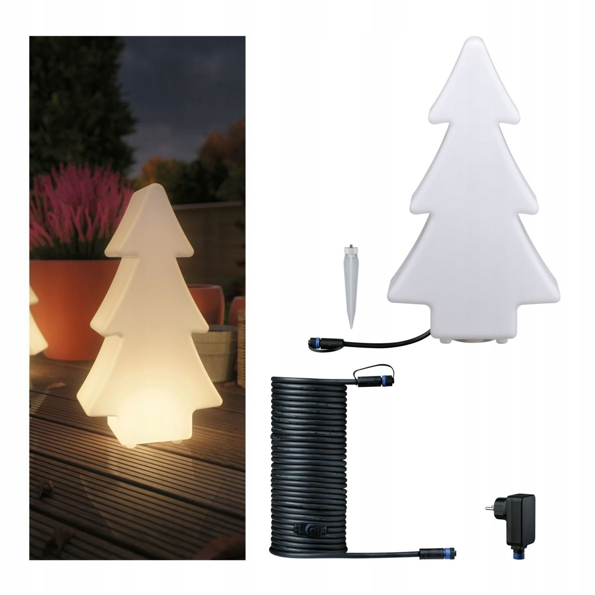 Paulmann Plug & Shine Led strom set vr. 10m kábla a trafa, IP67, teplá biela