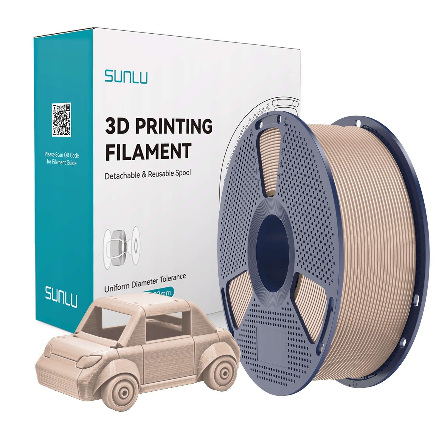 Filament PETG Sunlu 1,75 mm 1000 g beżowy