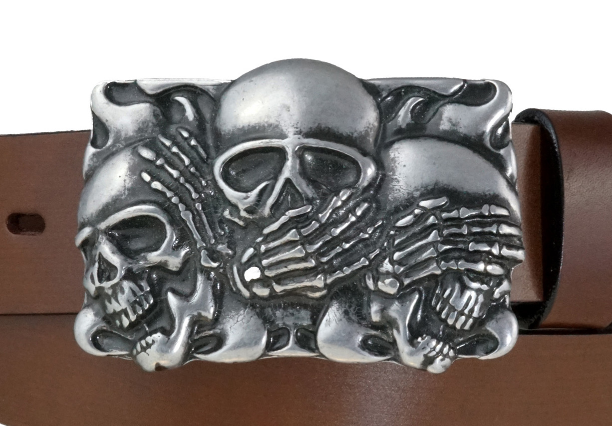 PASEK SKÓRZANY DLA MOTOCYKLISTY KLAMRA CZASZKI Producent BLAKARDO