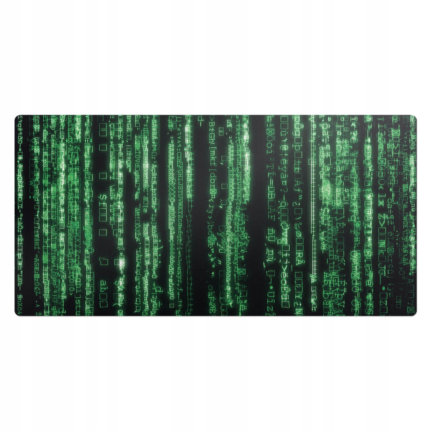 Podkładka pod mysz i klawiaturę Motyw spadającego kodu cyfrowego 100x50 cm