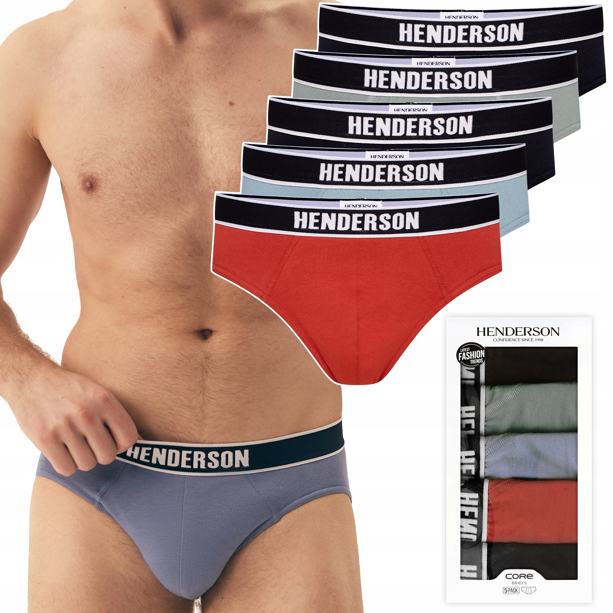 Pánské slipy 5-PAK slipy kalhotky Henderson 43175 Soon XXL