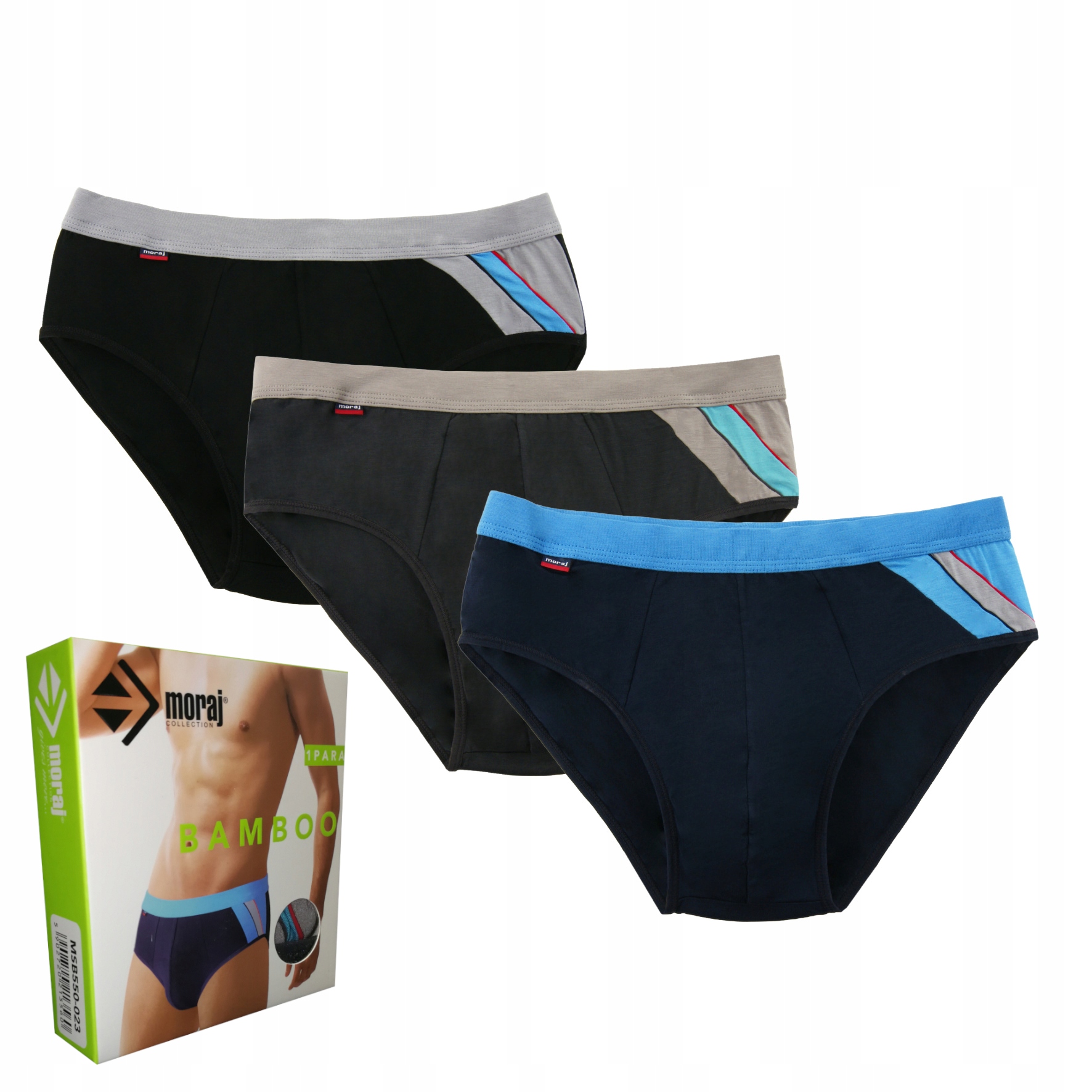 

Moraj Majtki Slipy Męskie Bambusowe 3 szt. - 3XL