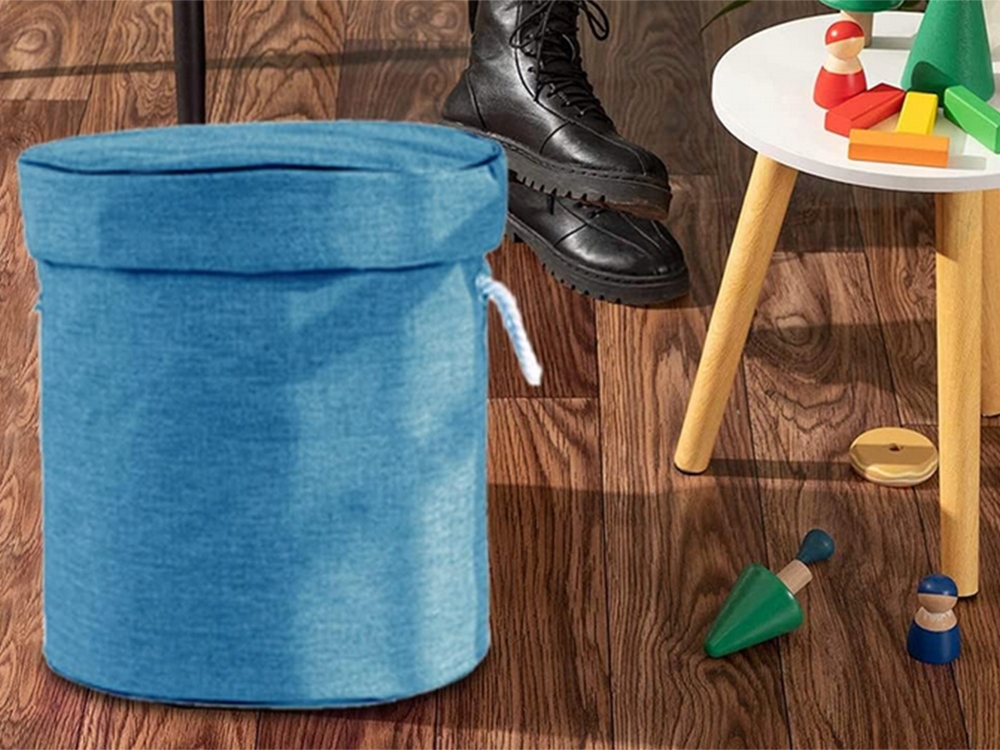 KOSZ NA ZABAWKI KLOCKI Z MATĄ ORGANIZER WOREK POJEMNIK Z POKRYWKĄ UCHWYTY Rodzaj kosz