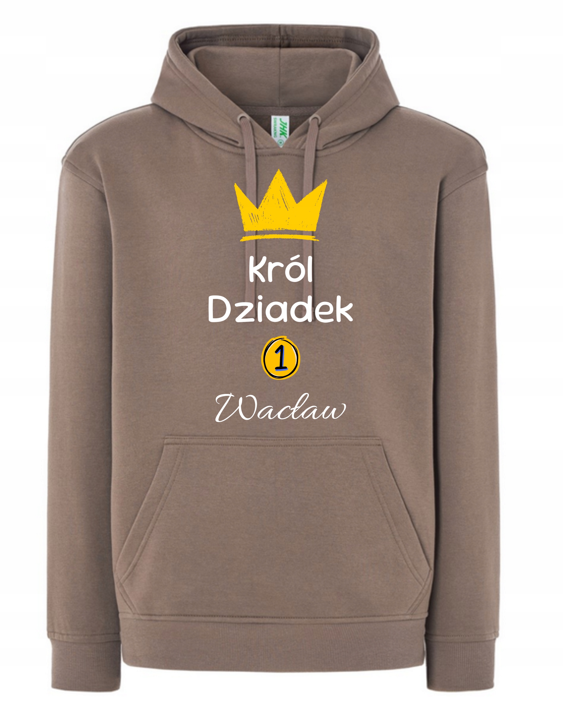 Mikina s kapucí zábavná Den dědečka Král Dědeček První 1 Jméno M