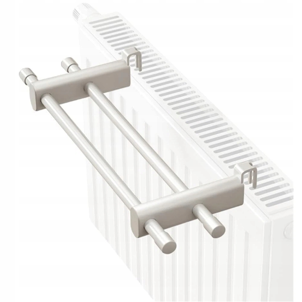 Levně Sušák Na Oblečení Na Radiátor Bílá 2 Tyče 50 CM Nosnost 20 Kg