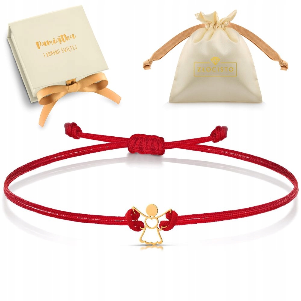Bransoletka Dla Dziewczynki Z Aniołkiem Na Sznurku Makrama 585 Grawer