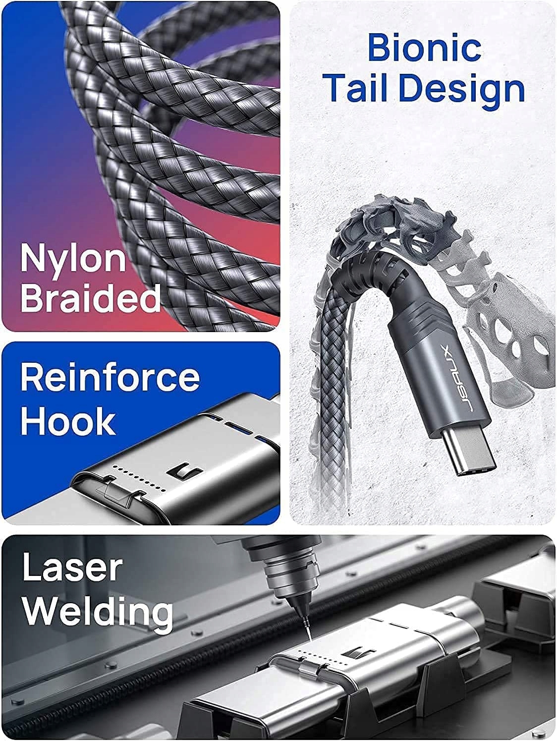 JSAUX Ładowarka Samochodowa Z KABLEM USB-C 36W Waga produktu z opakowaniem jednostkowym 0.07 kg