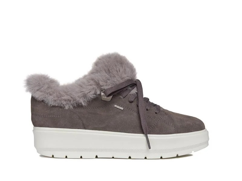 Geox Dámské kotníkové boty Kaula Abx voděodolné velikost 36 tmavě šedý semiš