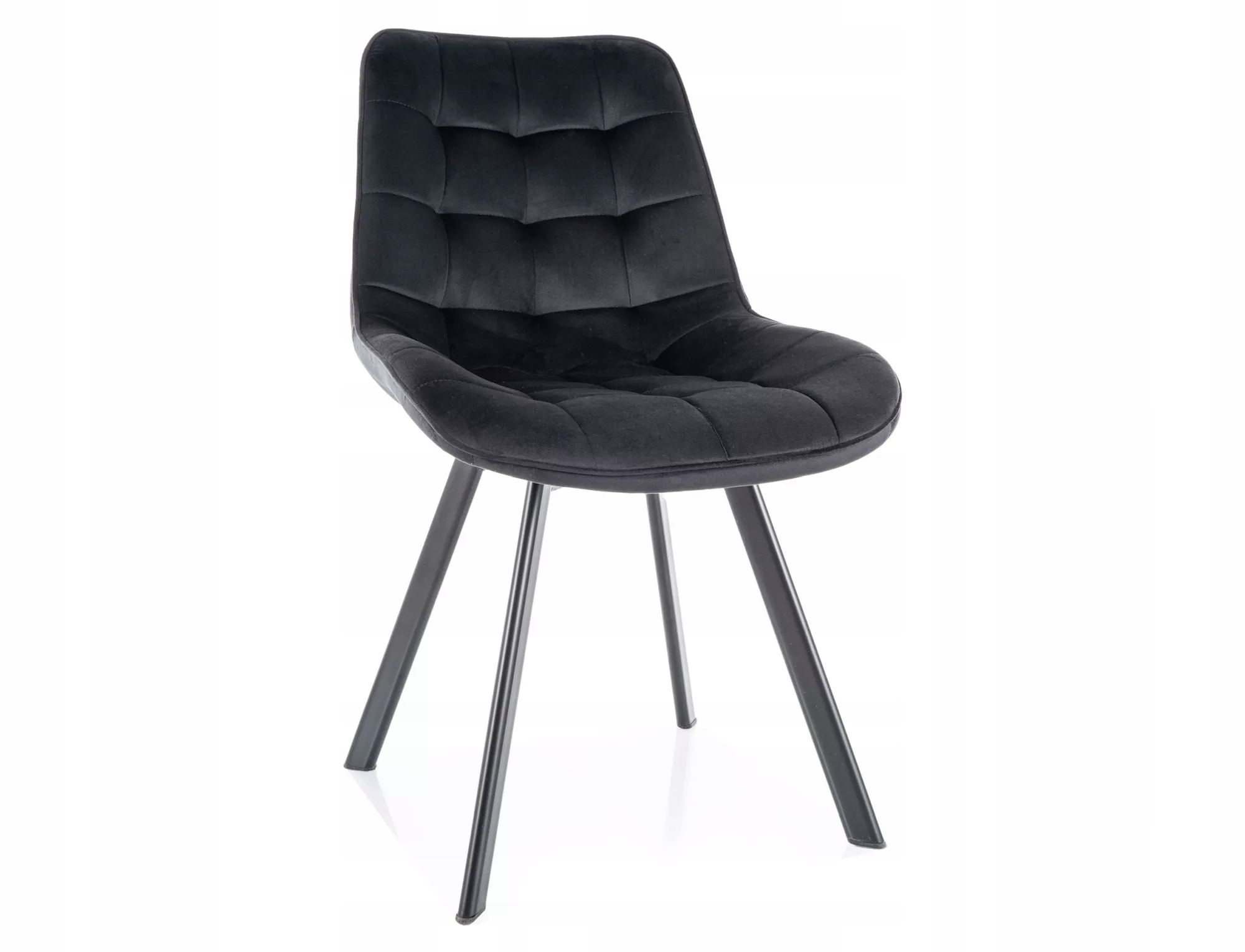 Stolička Monti Velvet kovová konštrukcia čierna látka zamat čierna bluvel 19