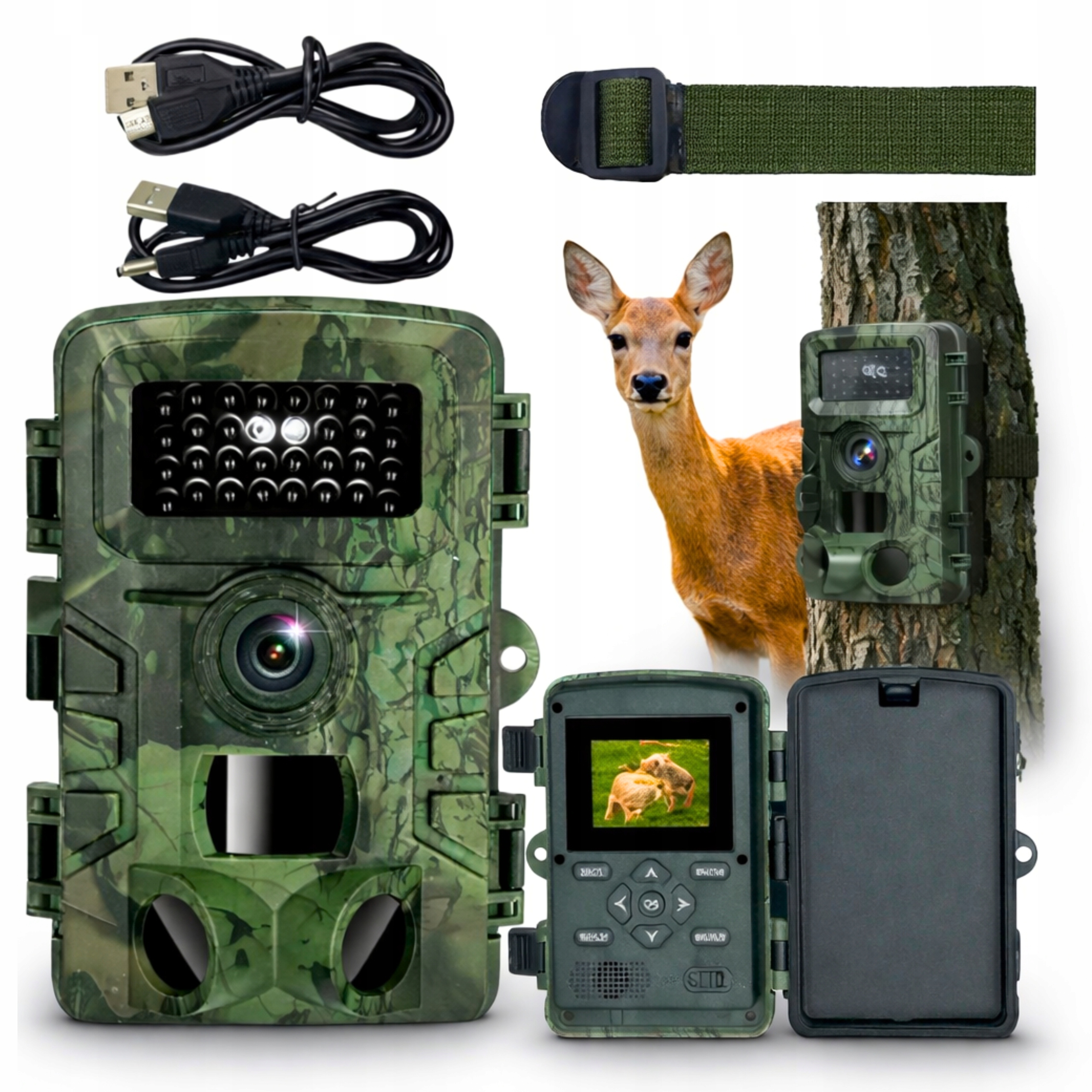 Fotopułapka Kamera Leśna Myśliwska Full Hd Noktowizor Czujnik Pir IP54