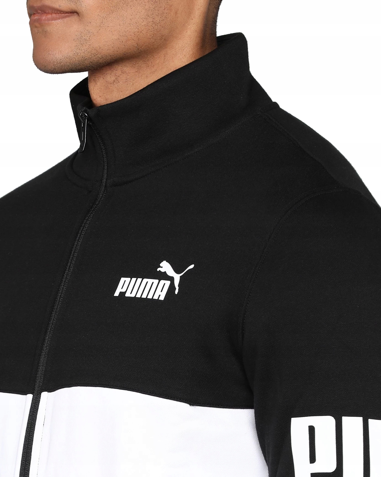 PUMA BAWEŁNIANY DRES KOMPLET MĘSKI SPORTOWY SPODNIE BLUZA ROZPINANA r. M Rozmiar M