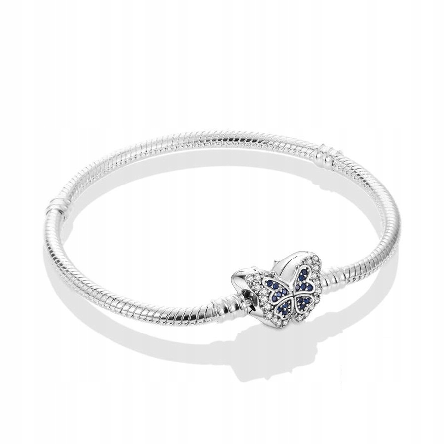 Modulární náramek základna pro Charms Stříbro 925 Motýl 20 cm