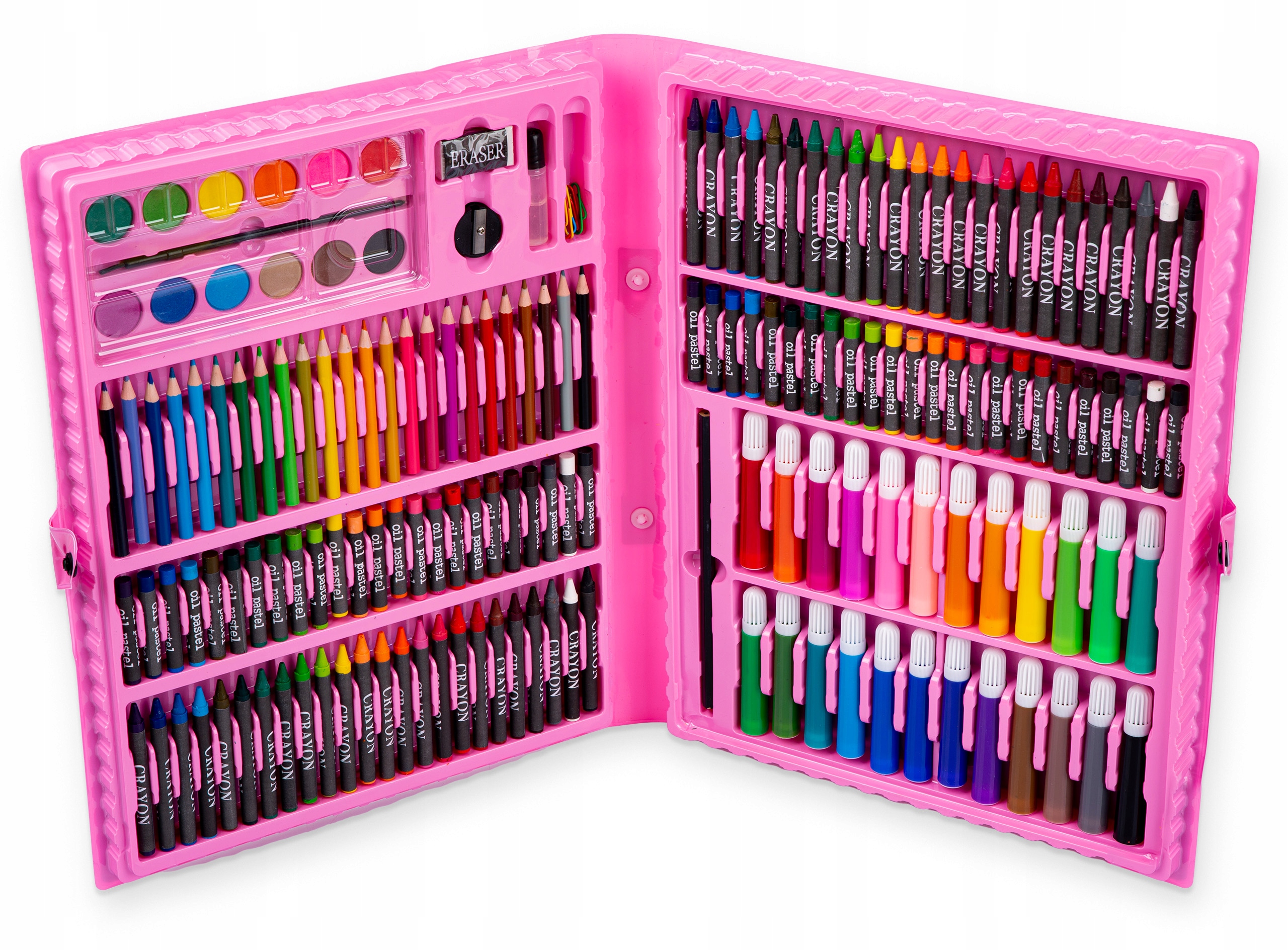 ZESTAW ARTYSTYCZNY DO MALOWANIA DLA DZIECI WALIZKA KREDKI PISAKI FARBY 168 Marka inna