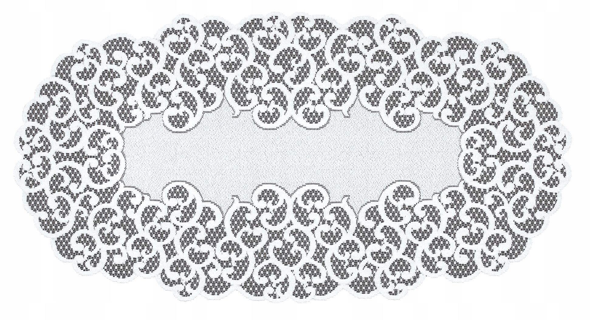 

Bieżnik obrus serweta biała żakard 60x120cm owalna