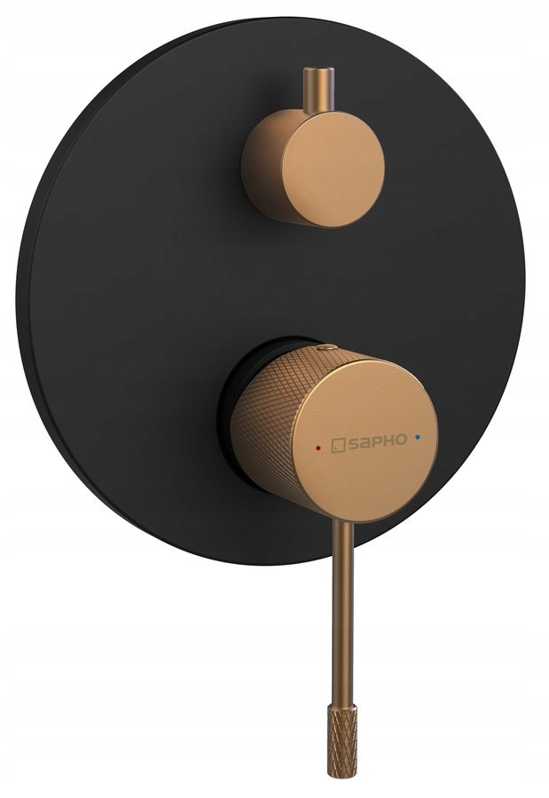 Solaris podomietková sprchová batéria, 2 výstupy, čierna/meď mat (WD042PG) /s