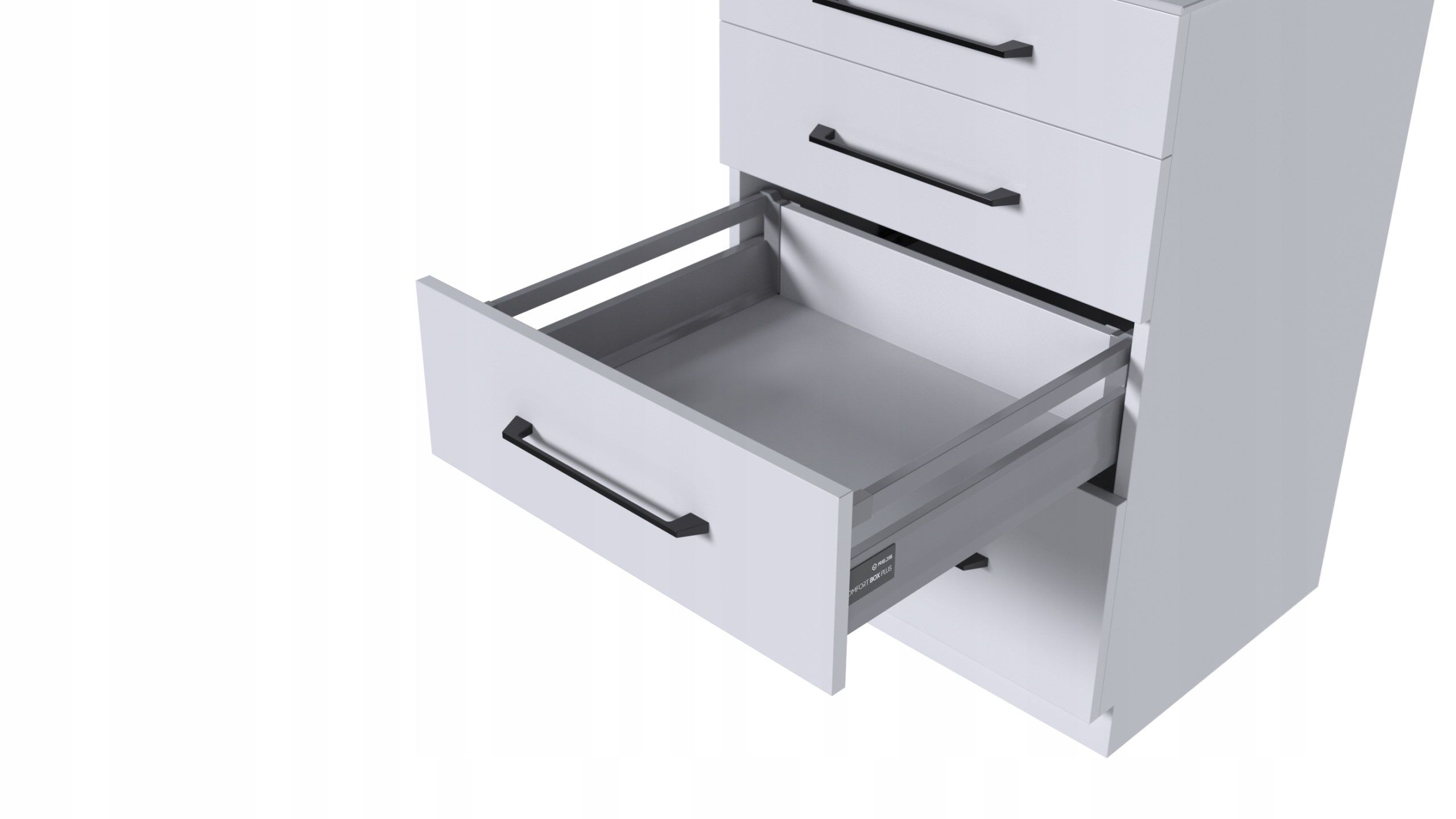 Šuplík Rejs Comfort Box Plus H135 Střední L550 Šedá S Tlumením Dovírání Výsuv