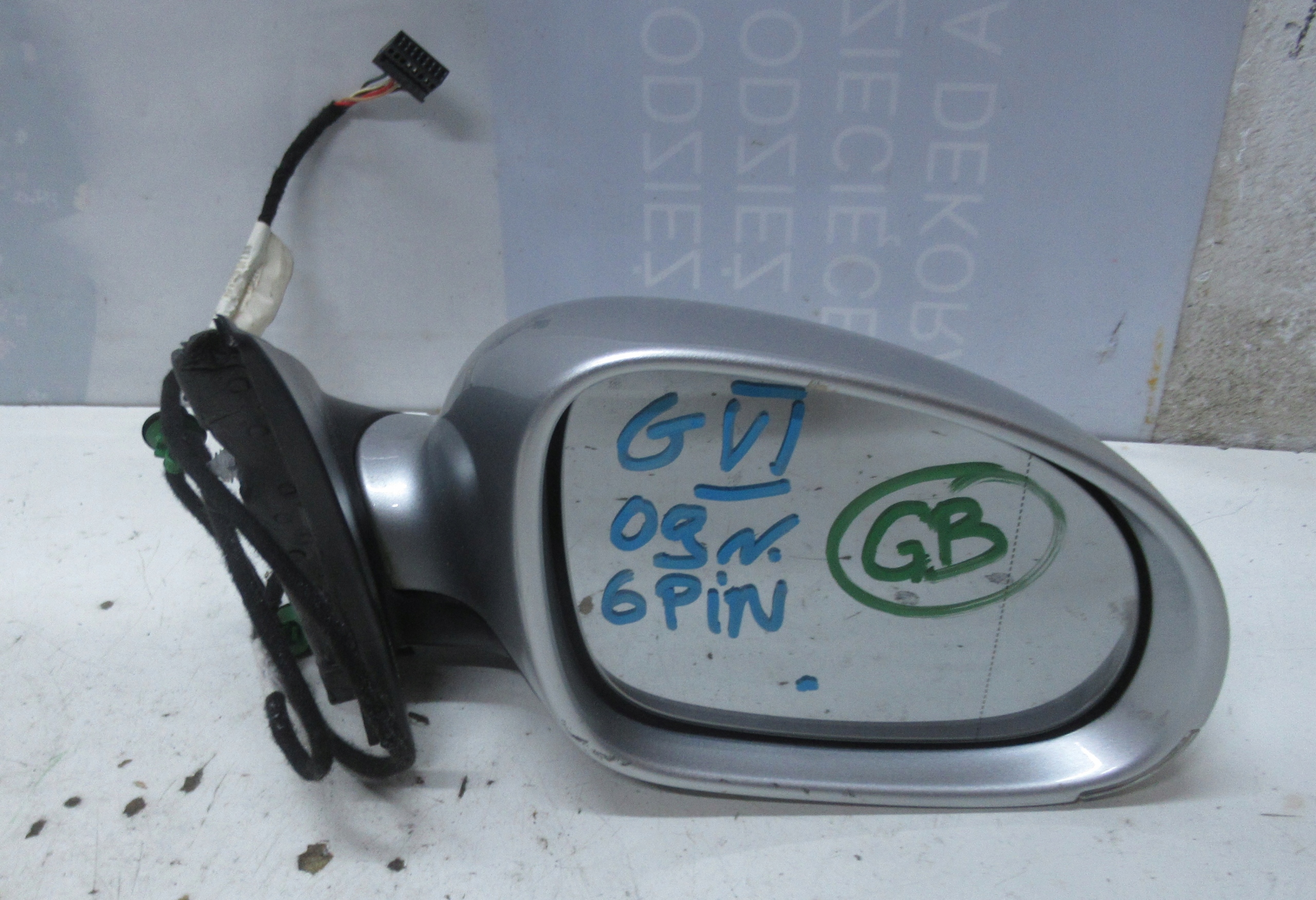 VW GOLF VI 09R mirror right 9PIN LA7W ANGLIK