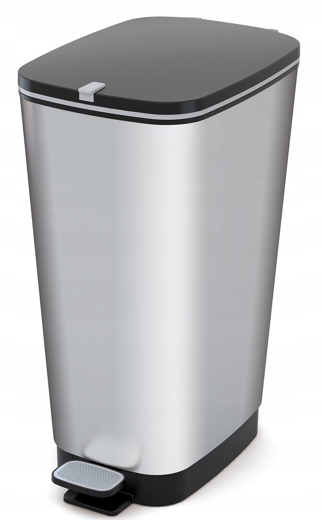 

Kosz na śmieci plastikowy Kis 50 L Srebrny