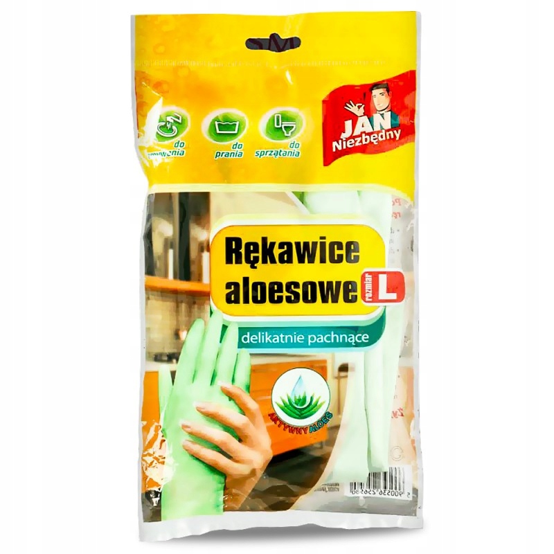 

Jan Niezbędny Rękawice Aloesowe do zmywania L