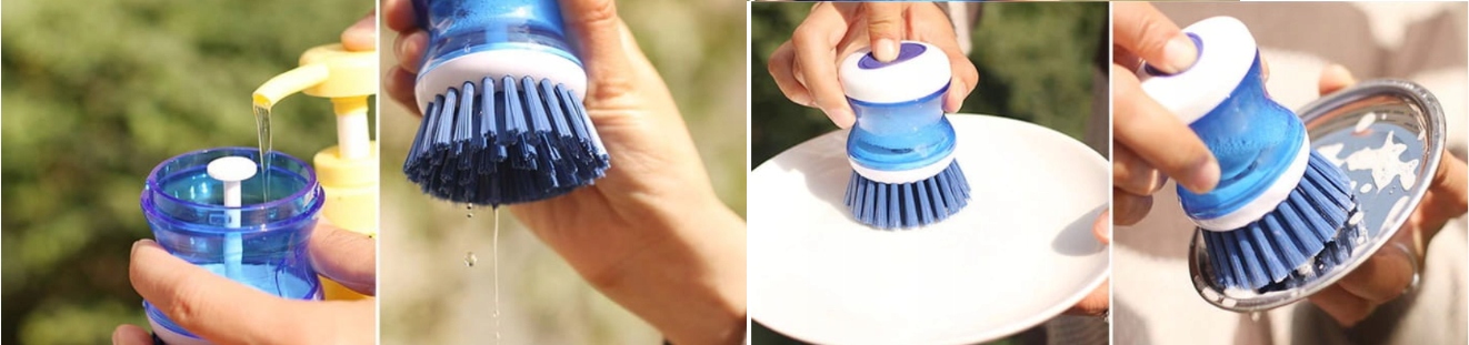 Zmywak szczotka gąbka do naczyń DOZOWNIK na płyn B2226 EAN (GTIN) 5908298011249