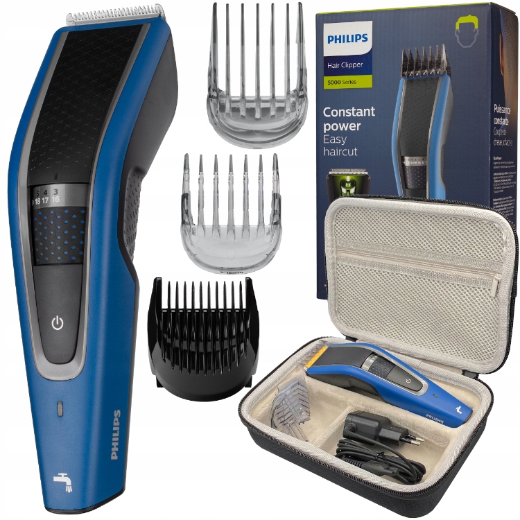 Maszynka Philips 5000 Series Do Strzyżenia Włosów Zarostu Wodoodporna Etui