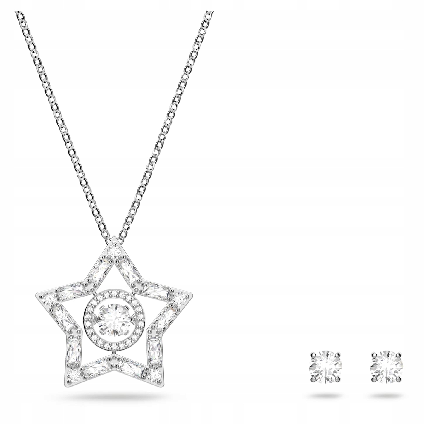 Sada Swarovski Stella Náhrdelník a Náušnice Ocel rhodiovaná Křišťál Tužka