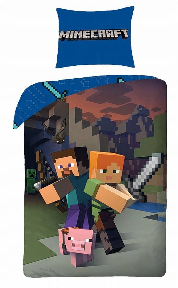 

Pościel 140x200 Minecraft BAWEŁNA100%