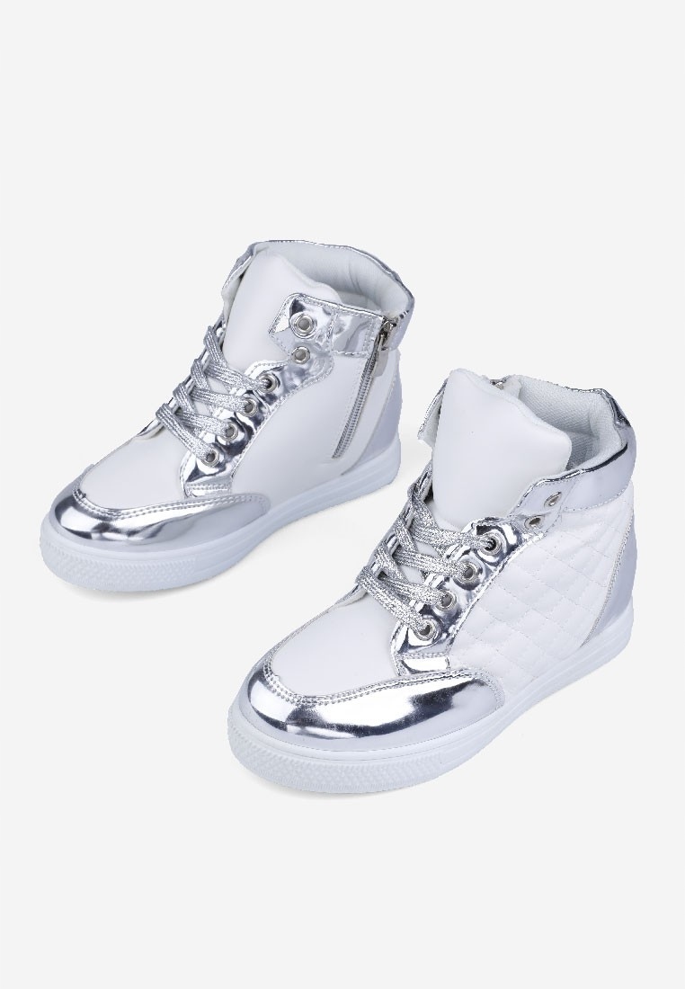 BIAŁE BOTKI DZIEWCZĘCE SNEAKERSY SUWAKI KOTURNY Bohater Inny