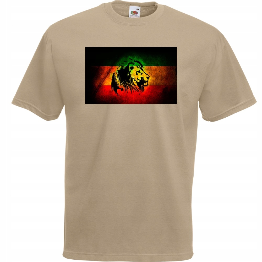 

Koszulka z nadrukiem reggae lew rasta one love S