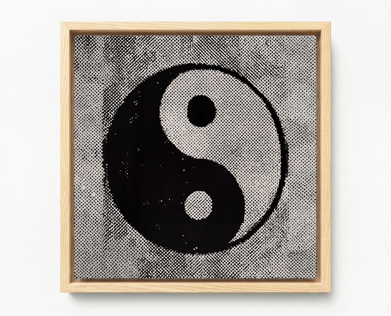 Obraz Rám Americký Box Harmonie Rovnováha Yin Yang Raster Grafika 50x50