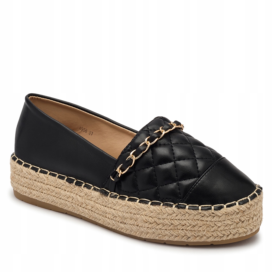 

4956 Czarne Espadryle Damskie Liggos 38