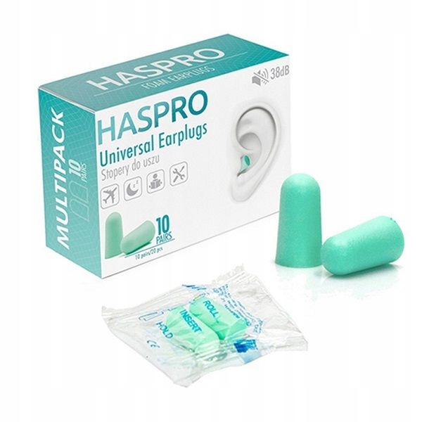 Haspro Universal Stopery do uszu 10 par Mint