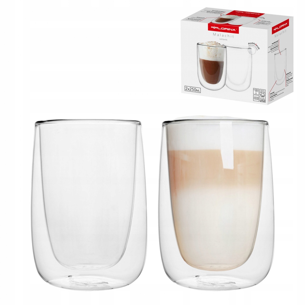 

Szklanki Termiczne kawy Latte herbaty 250 ml x2