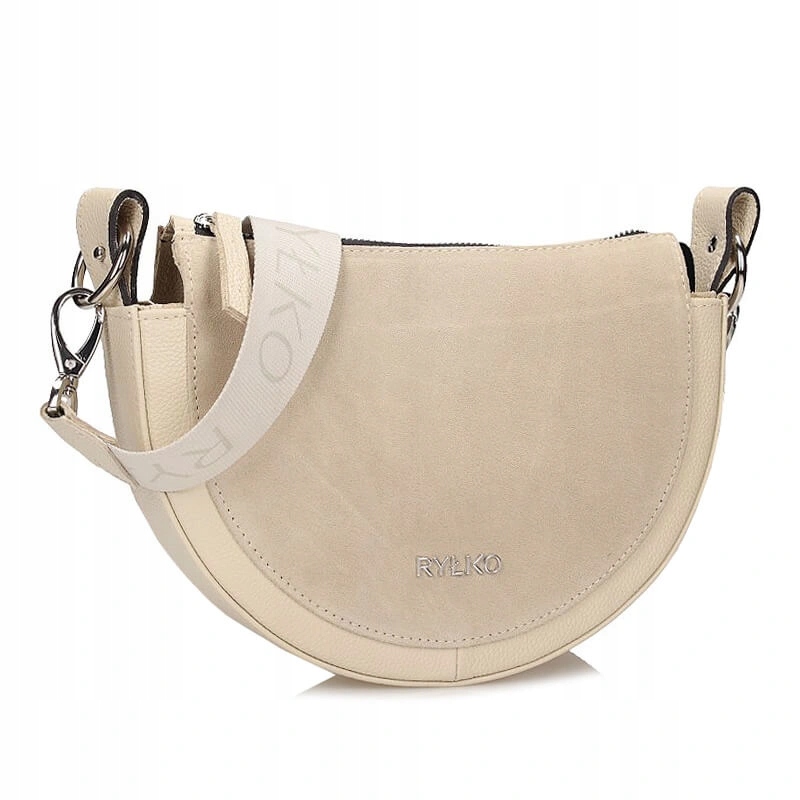 Dámská kabelka Ryłko R10126TB_3QP béžová kabelka přes rameno semišová