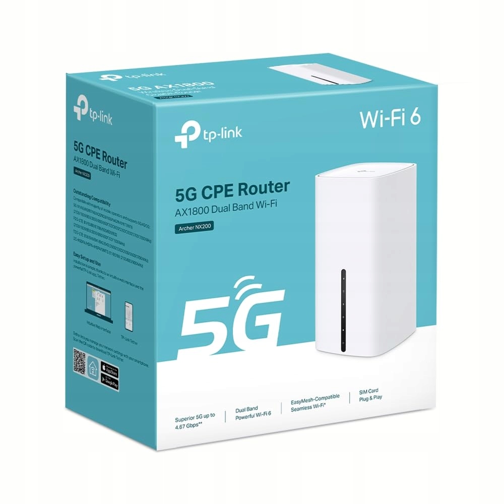 TP-LINK Router LTE 5G SIM AX1800 Dualband WLAN 3x Gigabit MU-MIMO — miniatura 7