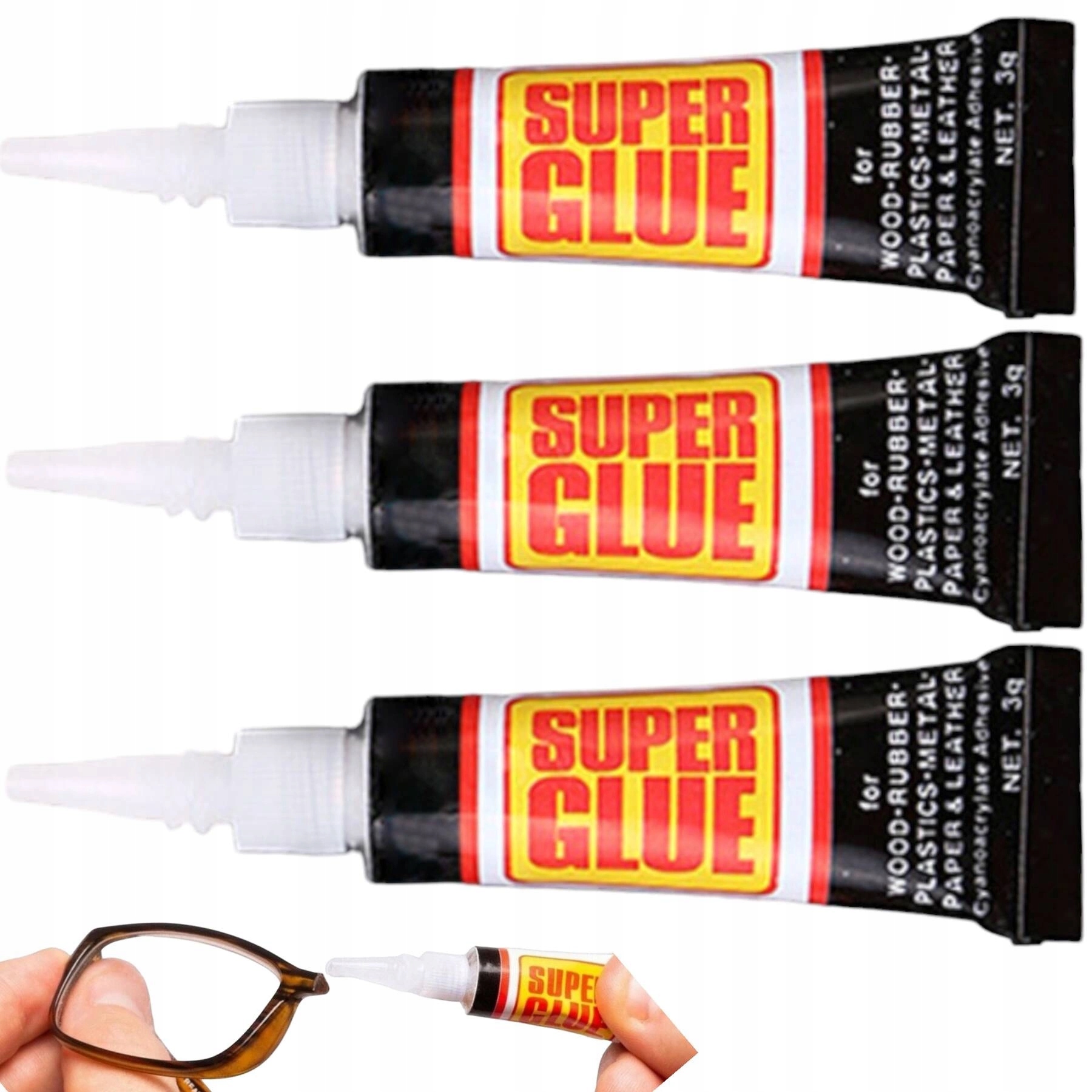 Klej Glue Szybki Błyskawiczny Uniwersalny Extra Strong 3 sztuki Pack