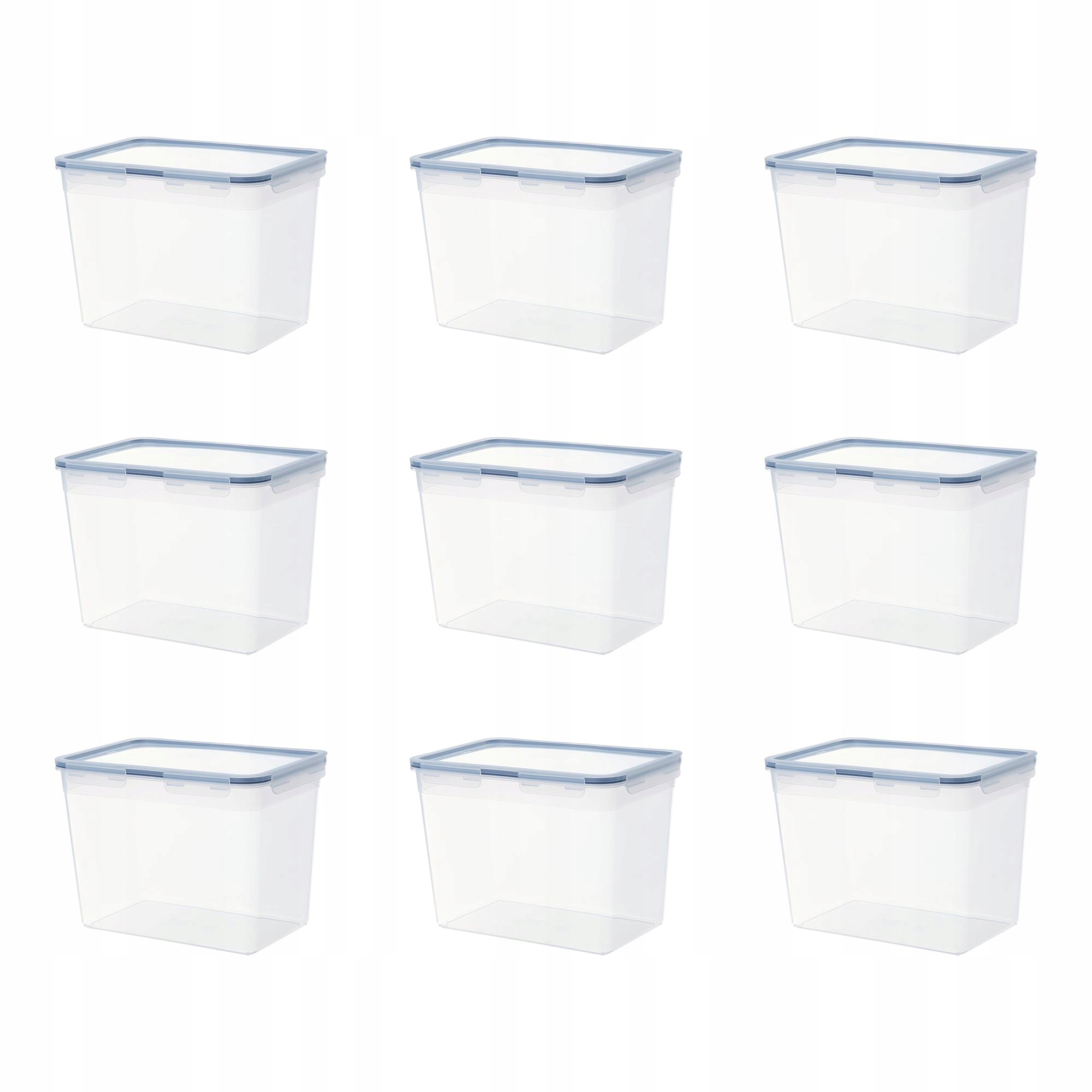 9 ks Nádoba na potraviny 10.6 l s víkem Ikea 365+