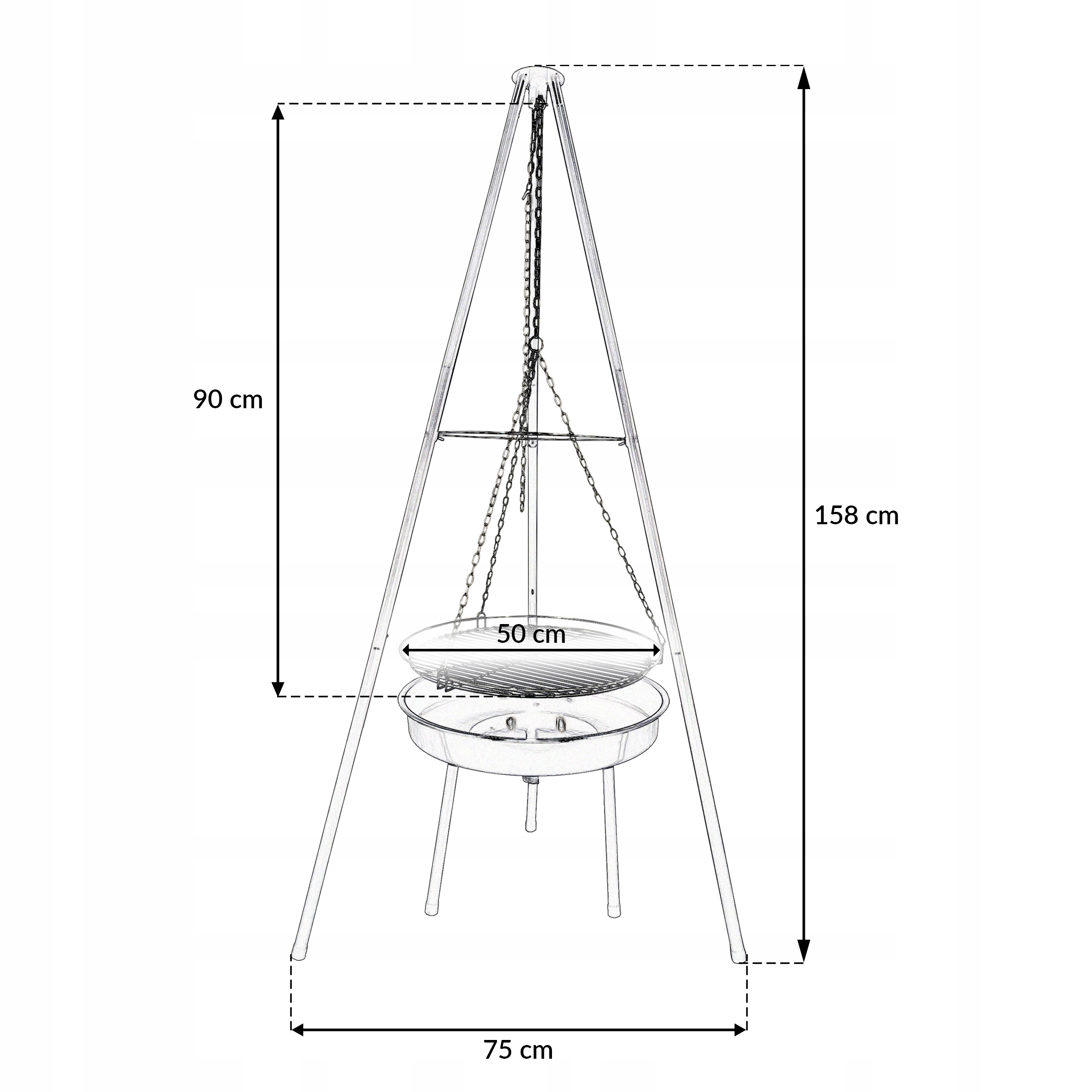 PALENISKO OGRODOWE 2w1 GRILL WĘGLOWY RUSZT BBQ 1000 Producent inna