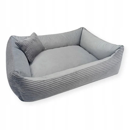 Sztruksowe legowisko dla psa Molly, 60x40 cm, Szary
