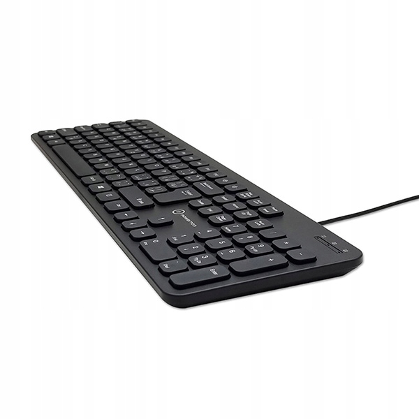KLAWIATURA PRZEWODOWA WPK102 SLIM PRZEWODOWA CICHA CZARNA QWERTY POWERTON