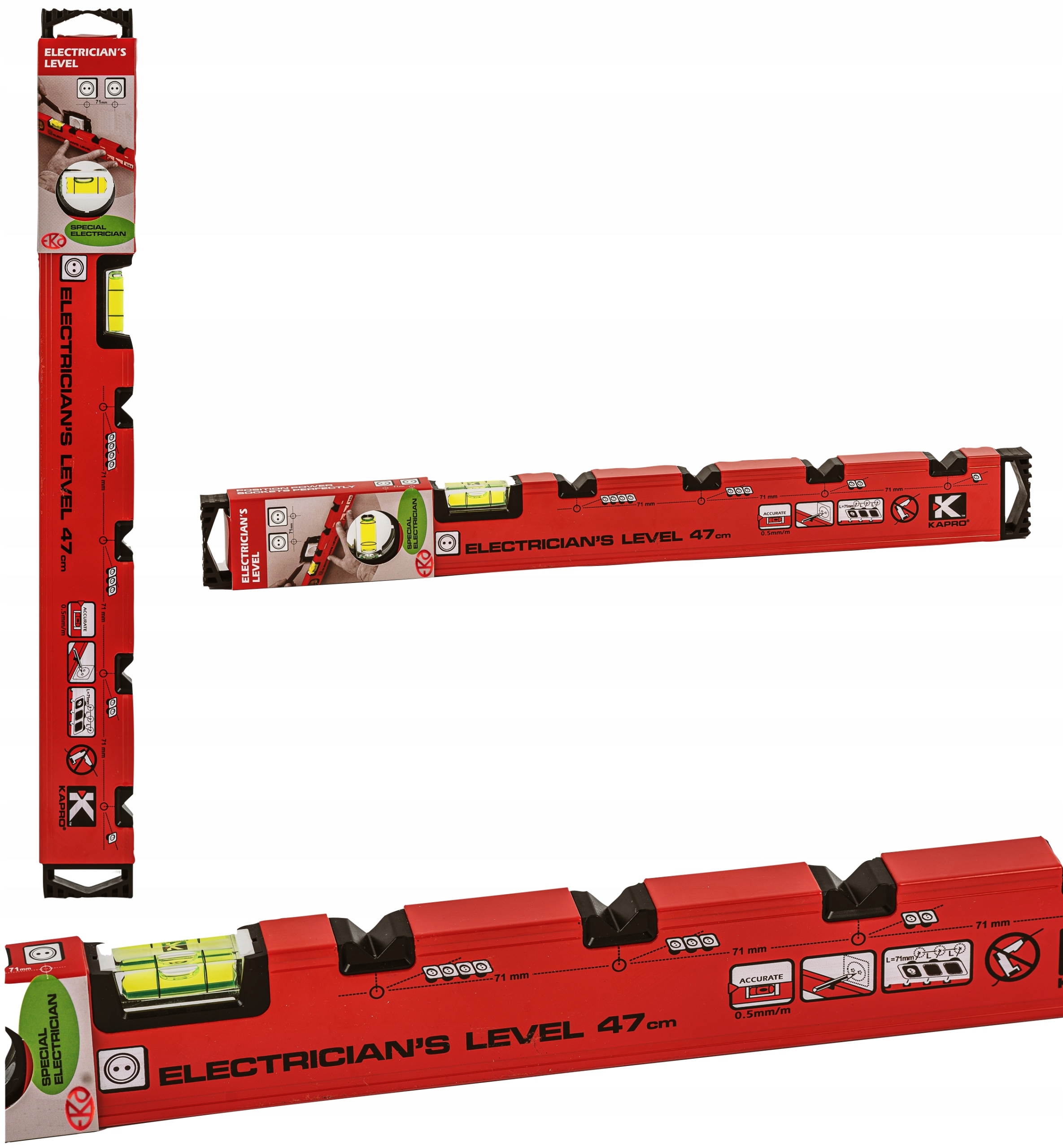 Poziomica Dla Elektryka 47 cm Kapro KA783D-47