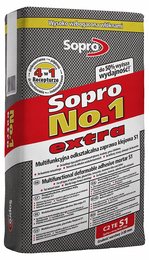 

Sopro No.1 400 extra zaprawa klejowa S1 22,5kg