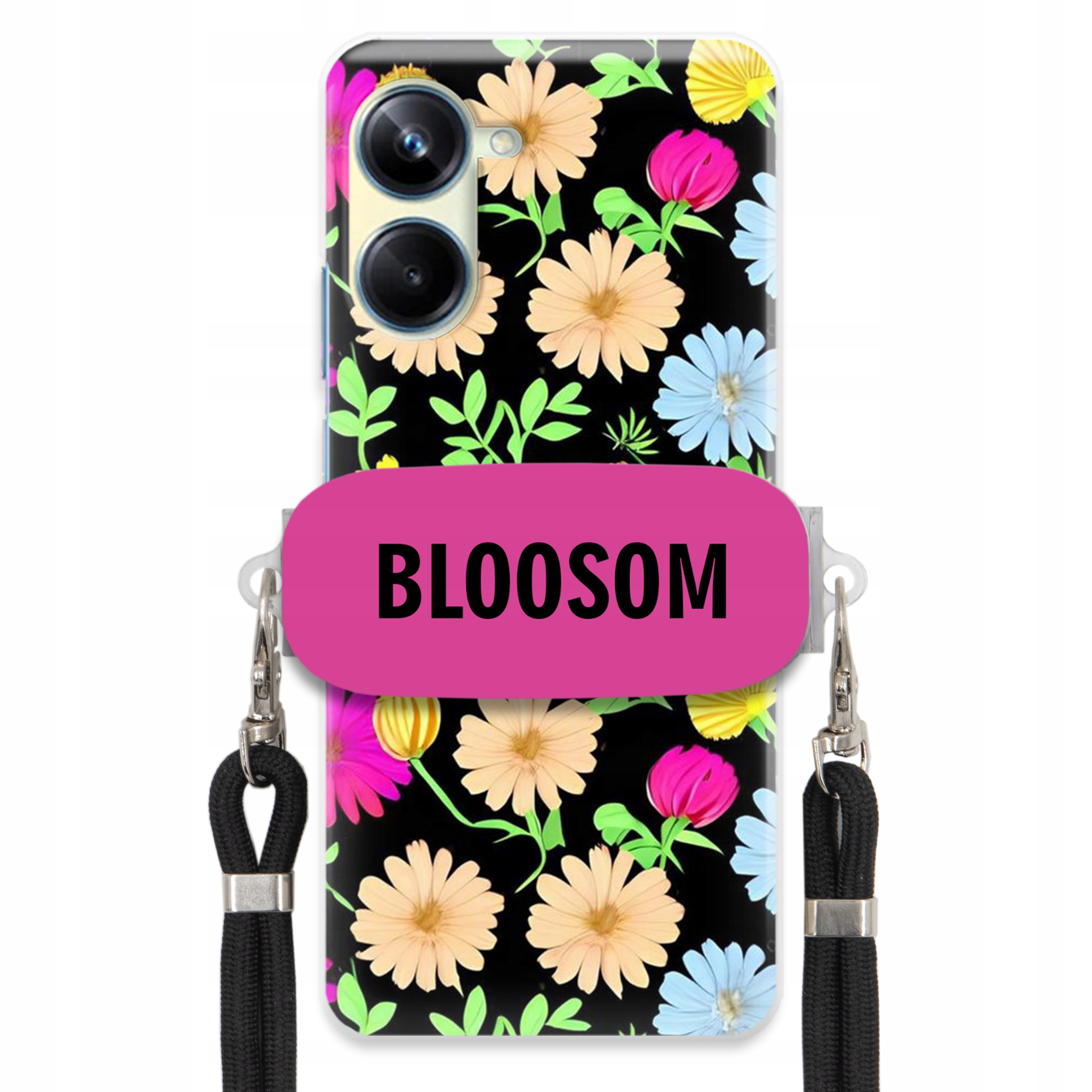 Puzdro Držiak Crossbody Pre Realme 10 Pro 5G Puzdro Kvety Bloosom Flower