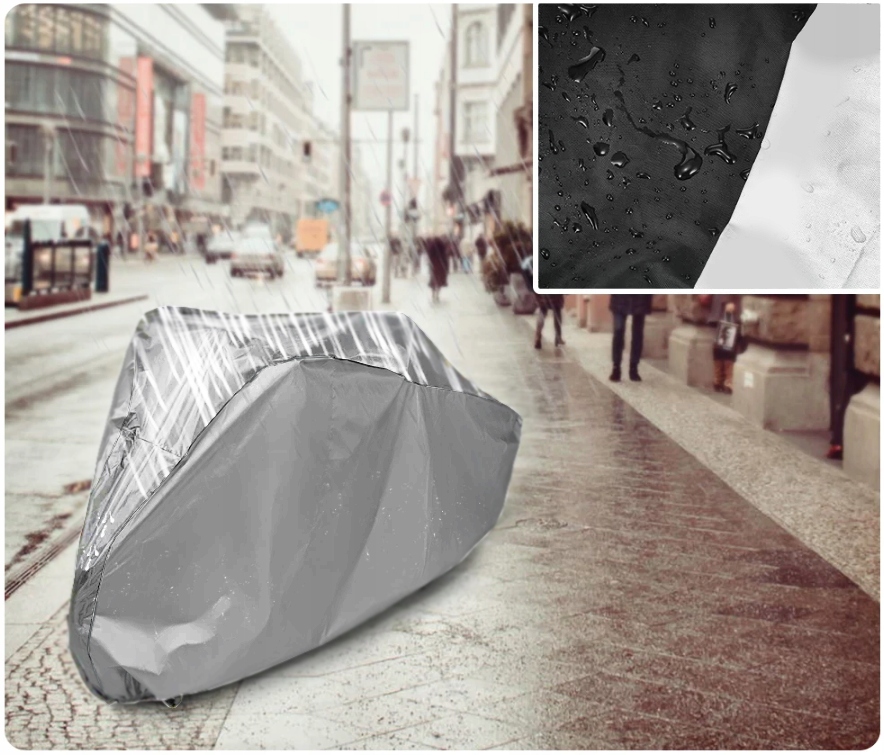 MOCNY POKROWIEC NA ROWER SKUTER WODOOPORNY WYTRZYMAŁY MATERIAŁ ETUI Model AG20108-SZARY