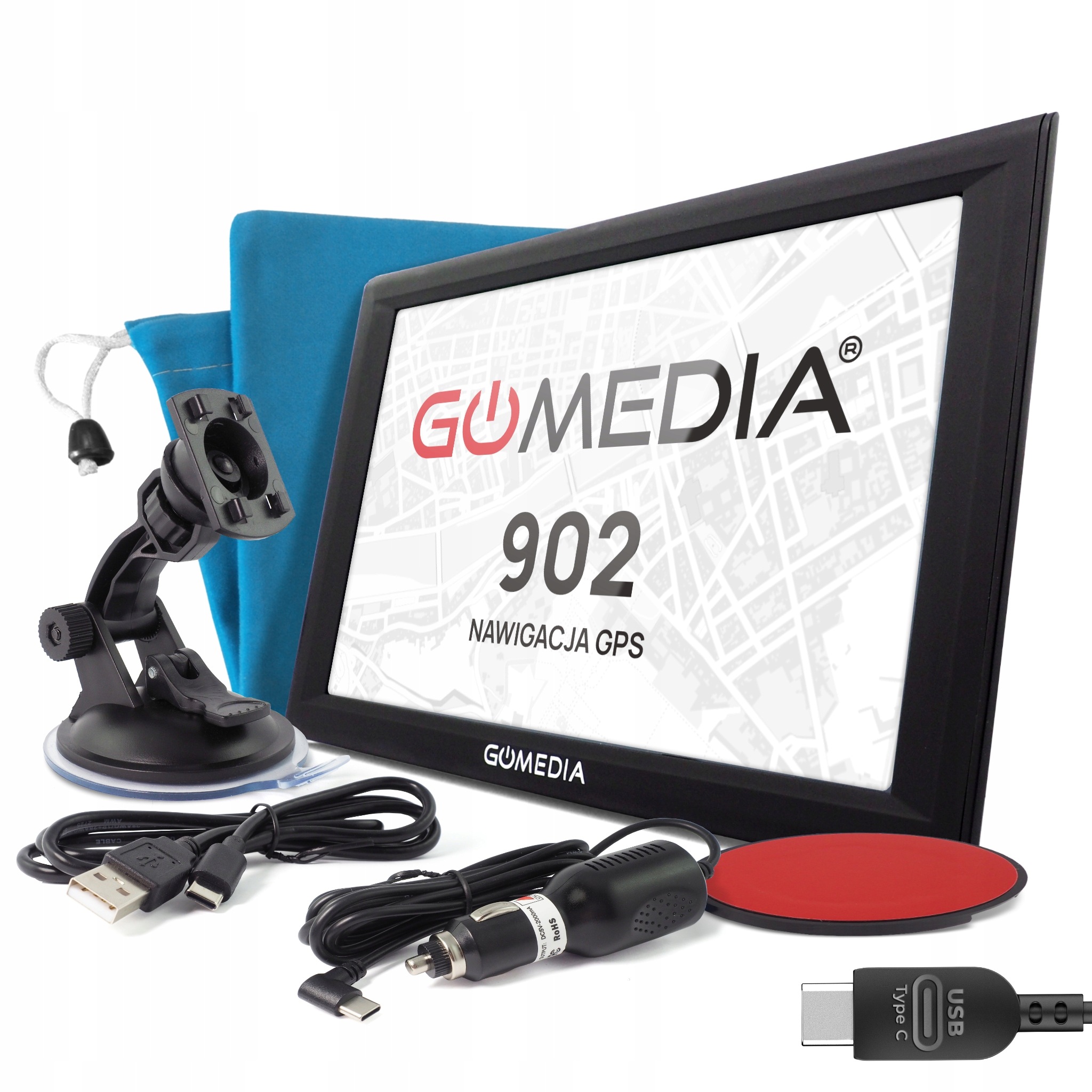 Nawigacja Samochodowa Tir Gps Gomedia 902 9" Usb-c 16GB Rom 256 Gb Ram