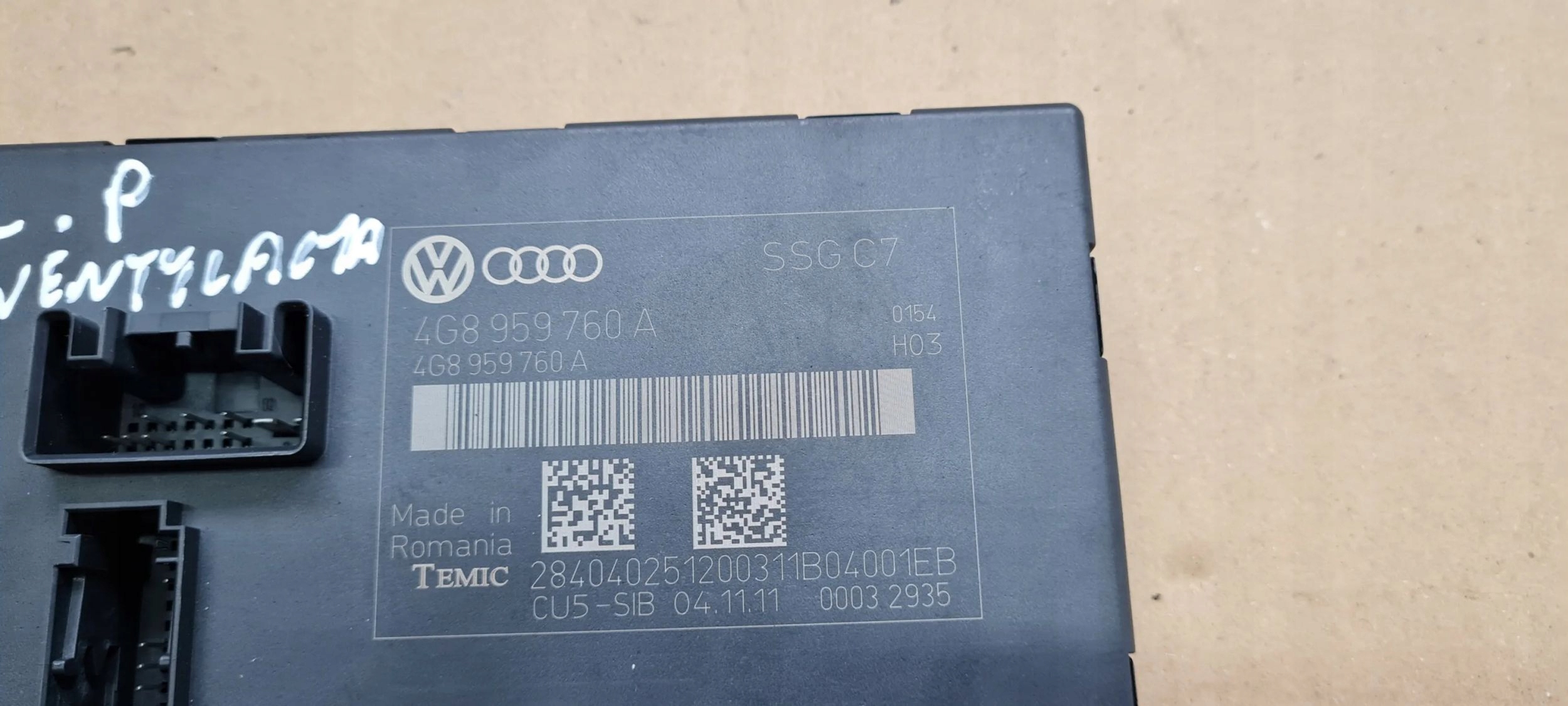 A7 4G module control unit seat 4G8959760A WENTYLACJA A6 C7 4G